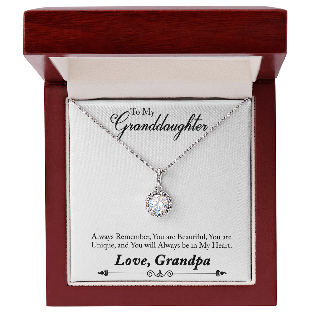 To My Granddaughter – Always Remember You Are Beautiful and Unique - Eternal Hope Necklace