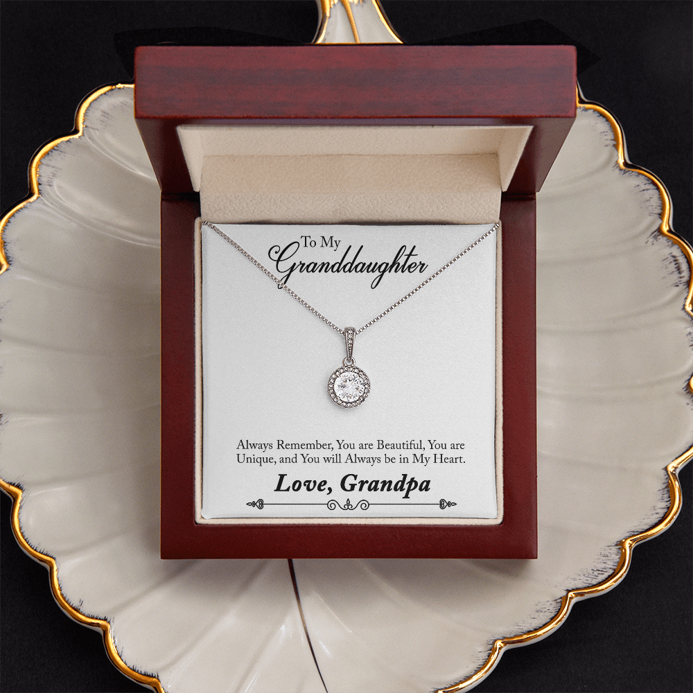 To My Granddaughter – Always Remember You Are Beautiful and Unique - Eternal Hope Necklace