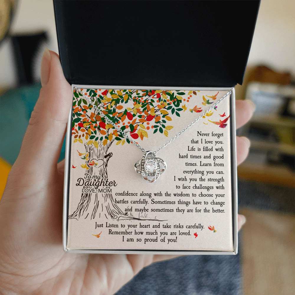 To My Daughter – You Are My Pride & Joy - Love Knot Necklace