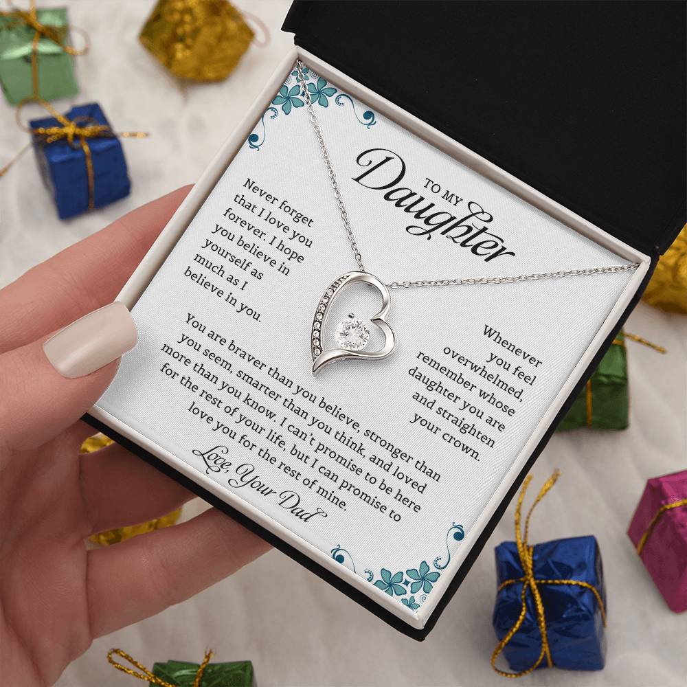 To My Daughter | Never Forget That I Love You - Forever Love Necklace