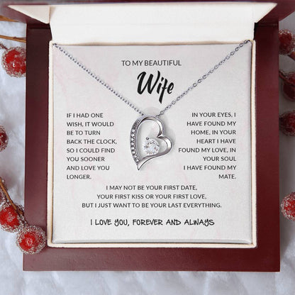 To My Beautiful Wife | I Love You - Forever Love Necklace