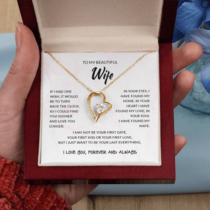 To My Beautiful Wife | I Love You - Forever Love Necklace