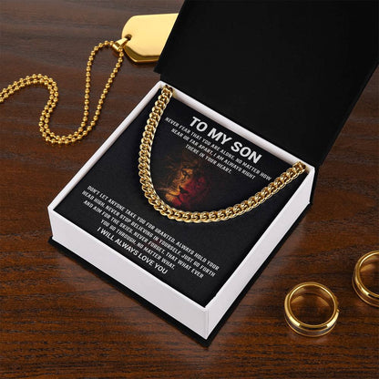 To My Son | I Will Always Love You - Cuban Link Chain