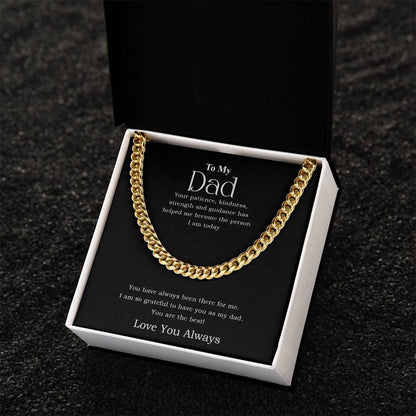 To My Dad | Love You Always - Cuban Link Chain