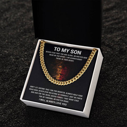 To My Son | I Will Always Love You - Cuban Link Chain