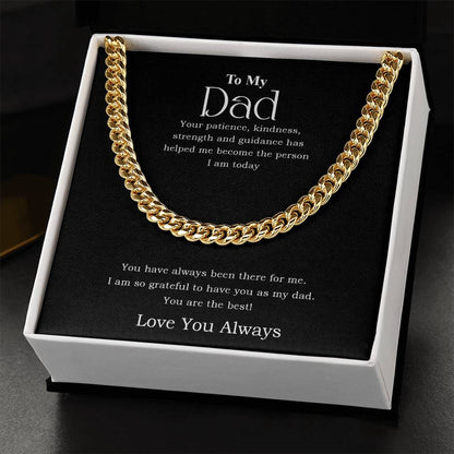 To My Dad | Love You Always - Cuban Link Chain