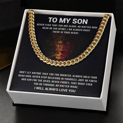 To My Son | I Will Always Love You - Cuban Link Chain