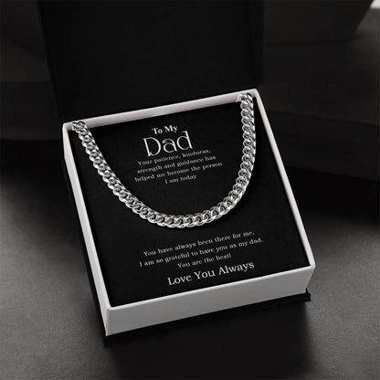 To My Dad | Love You Always - Cuban Link Chain