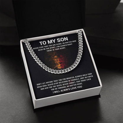 To My Son | I Will Always Love You - Cuban Link Chain