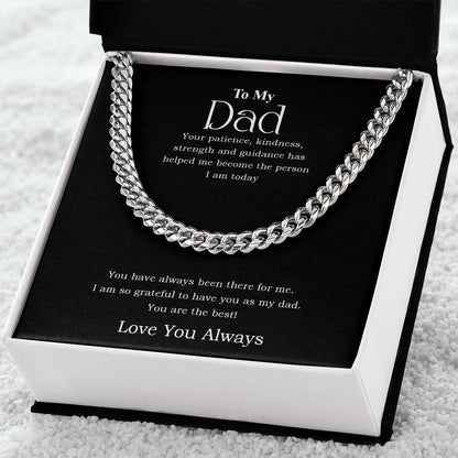 To My Dad | Love You Always - Cuban Link Chain