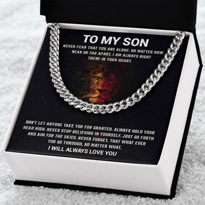 To My Son | I Will Always Love You - Cuban Link Chain