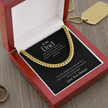 To My Dad | Love You Always - Cuban Link Chain