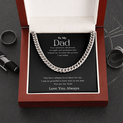 To My Dad | Love You Always - Cuban Link Chain