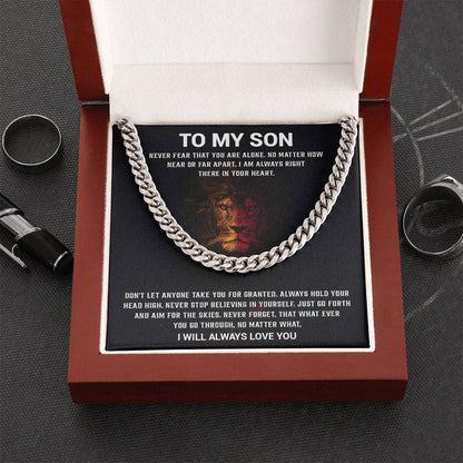 To My Son | I Will Always Love You - Cuban Link Chain
