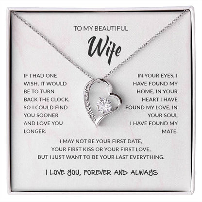 To My Beautiful Wife | I Love You - Forever Love Necklace