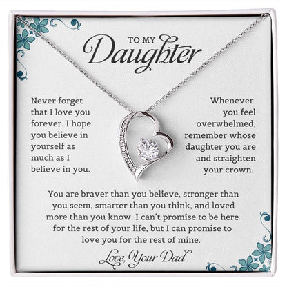 To My Daughter | Never Forget That I Love You - Forever Love Necklace