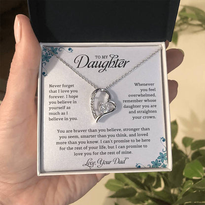 To My Daughter | Never Forget That I Love You - Forever Love Necklace