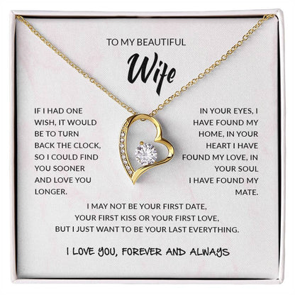 To My Beautiful Wife | I Love You - Forever Love Necklace