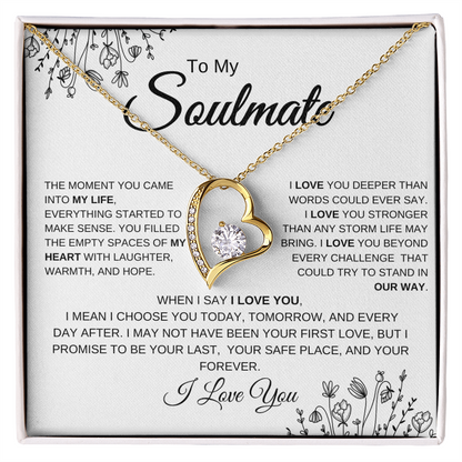 To My Soulmate | You Complete Me – Forever Love Necklace