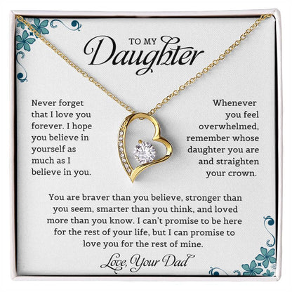 To My Daughter | Never Forget That I Love You - Forever Love Necklace