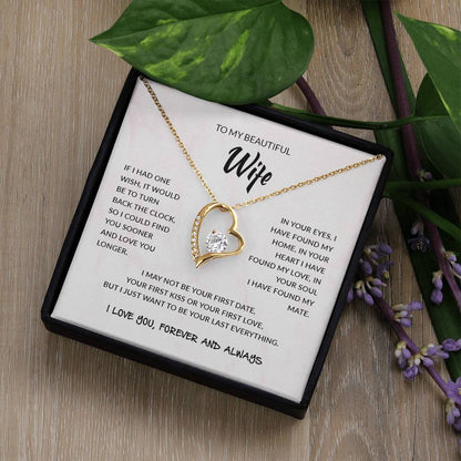 To My Beautiful Wife | I Love You - Forever Love Necklace
