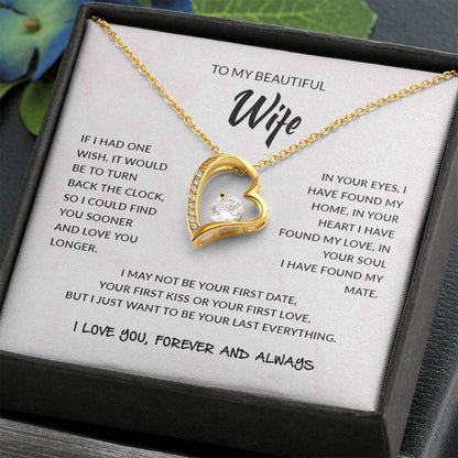 To My Beautiful Wife | I Love You - Forever Love Necklace