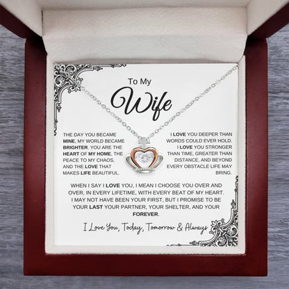 To My Wife | My Forever Queen – Crown Pendant Necklace