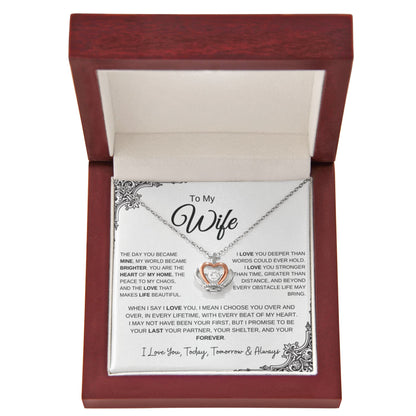 To My Wife | My Forever Queen – Crown Pendant Necklace