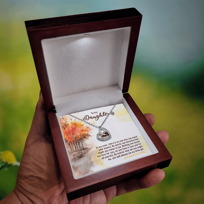 To My Daughter – You'll Always Be My Little Girl - Baby Feet Heart Necklace